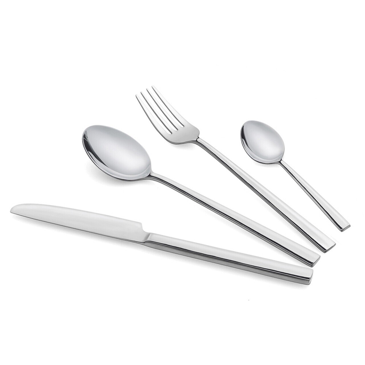 Set tacamuri 24 piese Rome, Luigi Ferrero, inox 18/10, argintiu - imagine 6